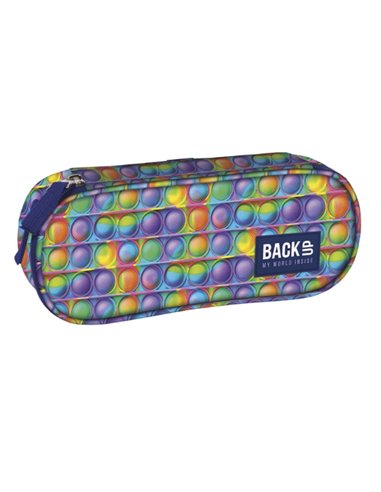 Penar etui cu 1 fermoar si o clapa interioara Derform BackUP PB5A17, Motiv Pop it