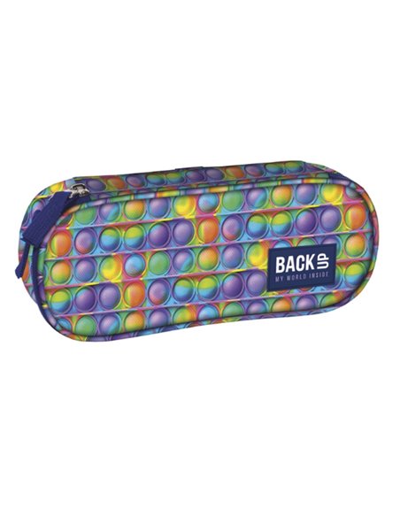 Penar etui cu 1 fermoar si o clapa interioara Derform BackUP PB5A17, Motiv Pop it