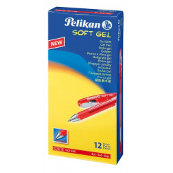 Pix Soft Gel Pelikan 0.7 mm Rosu Set 12