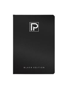 Caiet A4 Paperland, 72 file, 70g/mp, dictando, coperta carton, Black edition