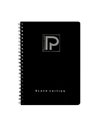 Caiet A4 cu spira Paperland, 96 file, 70g/mp, dictando, coperta carton, Black edition