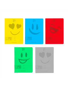 Caiet A5 Paperland, 48 file, 70g/mp, dictando, coperta plastic, Culori asortate