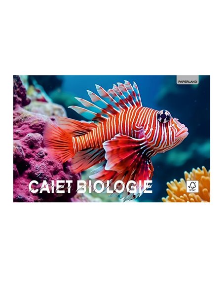Caiet biologie Paperland, 24 file, 60g/mp, coperta lucioasa