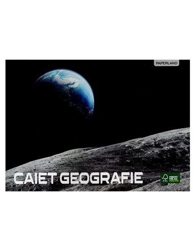 Caiet geografie A4 Paperland, 24 file, orizontal (landscape), coperta carton