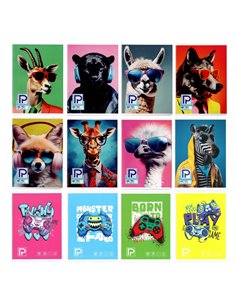 Caiet A5 Paperland, 48 file, 70g/mp, matematica, coperta lucioasa, Diverse modele