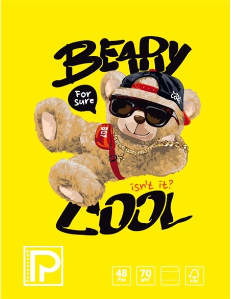 Caiet A5 Paperland, 48 file, 70g/mp, dictando, coperta lucioasa, Diverse modele