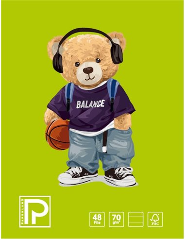 Caiet A5 Paperland, 48 file, 70g/mp, dictando, coperta lucioasa, Diverse modele