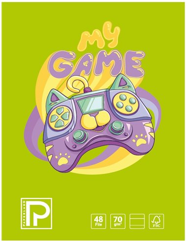 Caiet A5 Paperland, 48 file, 70g/mp, dictando, coperta lucioasa, Diverse modele