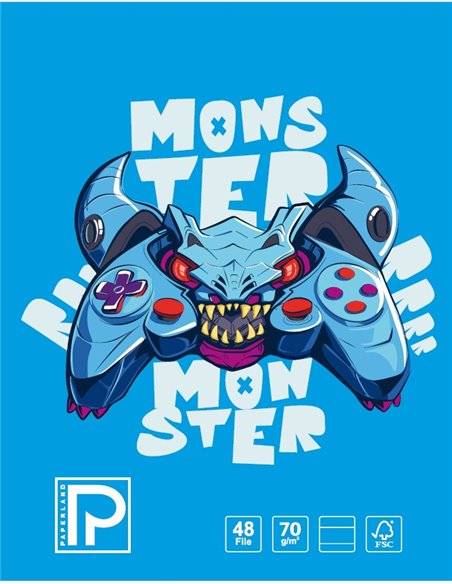 Caiet A5 Paperland, 48 file, 70g/mp, dictando, coperta lucioasa, Diverse modele