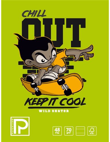 Caiet A5 Paperland, 48 file, 70g/mp, dictando, coperta lucioasa, Diverse modele