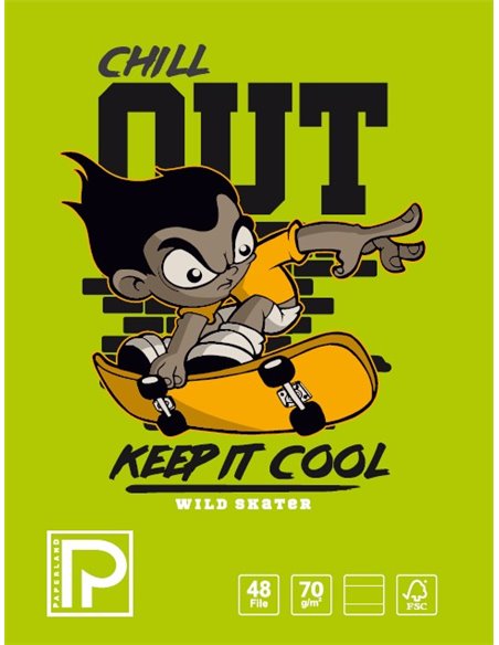 Caiet A5 Paperland, 48 file, 70g/mp, dictando, coperta lucioasa, Diverse modele