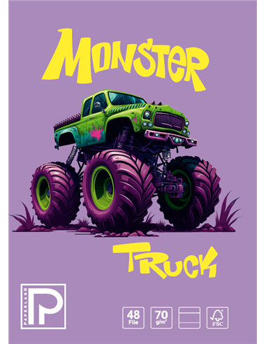 Caiet A5 Paperland, 48 file, 70g/mp, dictando, coperta lucioasa, Diverse modele