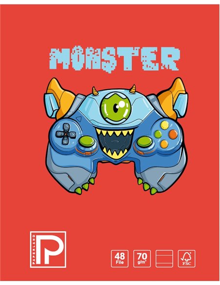 Caiet A5 Paperland, 48 file, 70g/mp, dictando, coperta lucioasa, Diverse modele