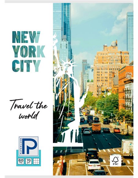 Caiet A4 Paperland, 60 file, 70g/mp, matematica, coperta lucioasa, Diverse modele