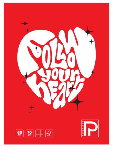 Caiet A4 Paperland, 60 file, 70g/mp, matematica, coperta lucioasa, Diverse modele