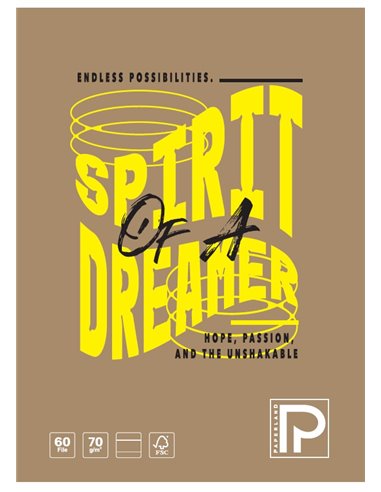 Caiet A4 Paperland, 60 file, 70g/mp, dictando, coperta lucioasa, Motiv steps