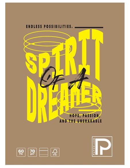 Caiet A4 Paperland, 60 file, 70g/mp, dictando, coperta lucioasa, Motiv steps