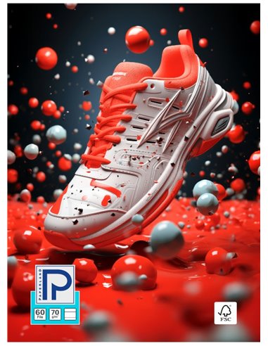 Caiet A4 Paperland, 60 file, 70g/mp, dictando, coperta lucioasa, Motiv steps