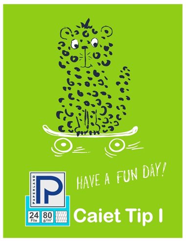 Caiet tip 1 Paperland, 24 file, 80g/mp, coperta lucioasa, Diverse modele