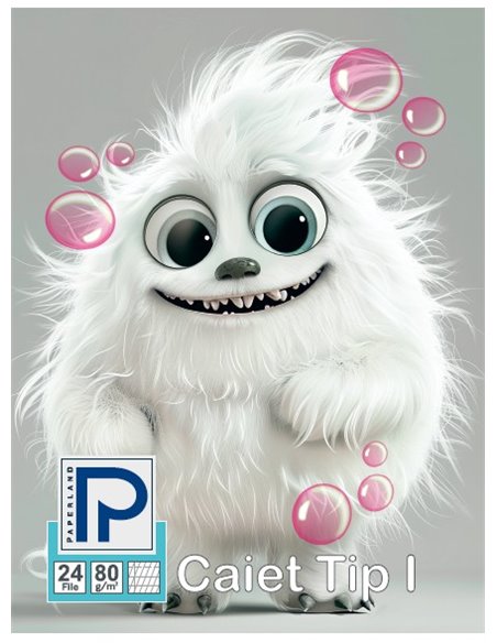 Caiet tip 1 Paperland, 24 file, 80g/mp, coperta lucioasa, Diverse modele