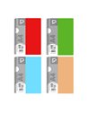 Caiet A4 cu spira Paperland, 80 file, 70g/mp, dictando, coperta plastic, Diverse culori