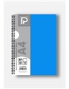 Caiet A4 cu spira Paperland, 80 file, 70g/mp, dictando, coperta plastic, Diverse culori