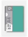 Caiet A4 cu spira Paperland, 80 file, 70g/mp, dictando, coperta plastic, Diverse culori