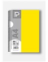 Caiet A4 cu spira Paperland, 80 file, 70g/mp, dictando, coperta plastic, Diverse culori