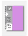 Caiet A4 cu spira Paperland, 80 file, 70g/mp, dictando, coperta plastic, Diverse culori