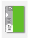 Caiet A4 cu spira Paperland, 80 file, 70g/mp, dictando, coperta plastic, Diverse culori