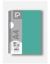 Caiet A4 cu spira Paperland, 80 file, 70g/mp, matematica, coperta plastic, Diverse culori