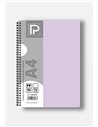 Caiet A4 cu spira Paperland, 80 file, 70g/mp, matematica, coperta plastic, Diverse culori