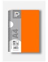 Caiet A4 cu spira Paperland, 80 file, 70g/mp, matematica, coperta plastic, Diverse culori