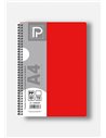 Caiet A4 cu spira Paperland, 80 file, 70g/mp, matematica, coperta plastic, Diverse culori