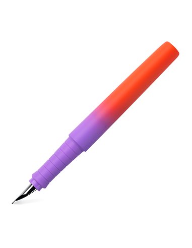 Stilou Faber-Castell Poly Pen Flow FC241019, penita M, Violet/Portocaliu gradient