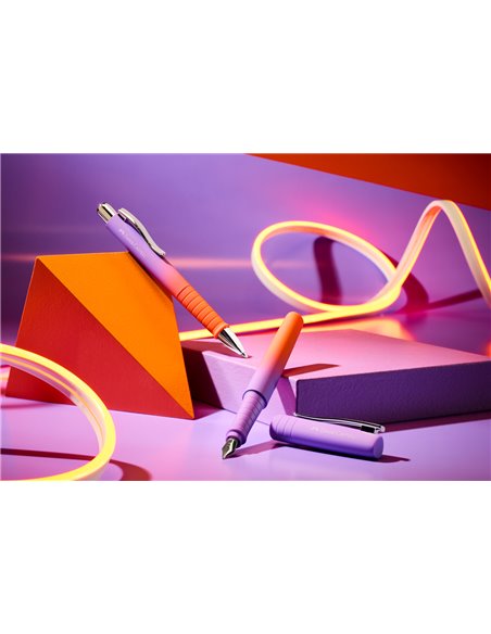 Stilou Faber-Castell Poly Pen Flow FC241019, penita M, Violet/Portocaliu gradient