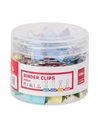 Clips hartie color Deli DLE8555A, 19 mm, 40 buc/cutie plastic