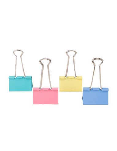 Clips hartie color Deli DLE8555A, 19 mm, 40 buc/cutie plastic