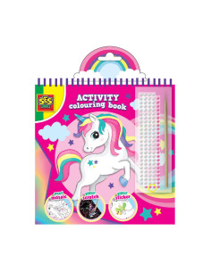 SA00117-MG,Carte de Colorat cu Activitati 3 in 1 Unicorn