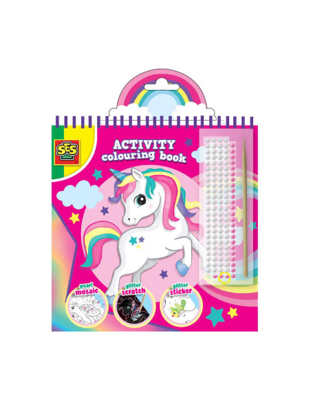 SA00117-MG,Carte de Colorat cu Activitati 3 in 1 Unicorn