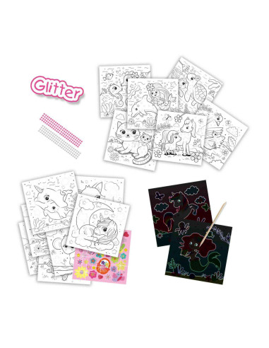 SA00117-MG,Carte de Colorat cu Activitati 3 in 1 Unicorn