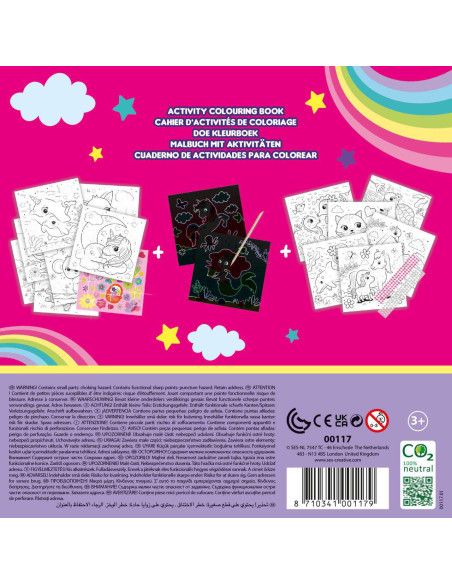 SA00117-MG,Carte de Colorat cu Activitati 3 in 1 Unicorn