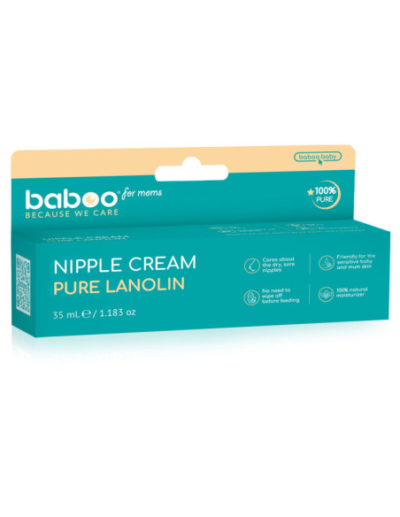BA2-020-MG,Crema Pentru Mameloane Cu Lanolina Pura 35 ml Baboo