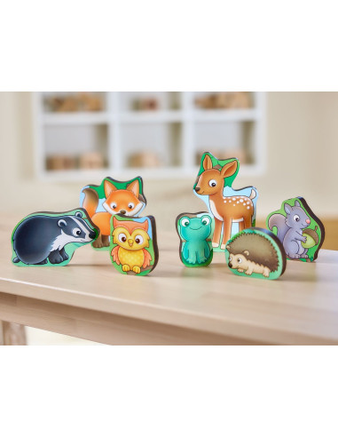OR134-MG,Joc Educativ Puzzle Cu Piese De Lemn - In Padure