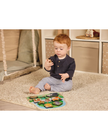 OR134-MG,Joc Educativ Puzzle Cu Piese De Lemn - In Padure
