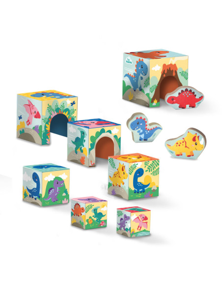 SA13202-MG,Jucarie De Stivuit - Turn Cu Figurine Dinozauri