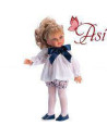 AS0516370-MG,Papusa Sabrina Blonda cu Camasa Alba cu Funda 40cm