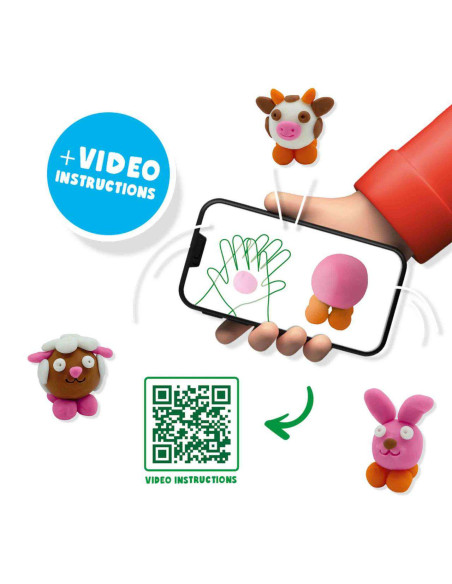 SA00811-MG,Plastilina Culori Luminoase-Animale Ferma