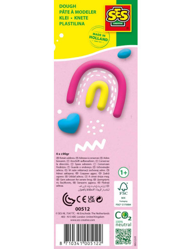 SA00512-MG,Plastilina Happy 4 Culori