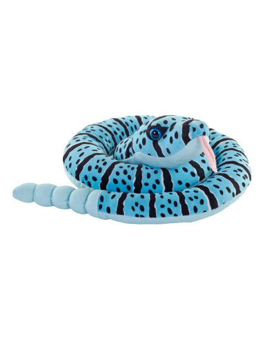 WR28179-MG,SARPE CU CLOPOTEI albastru- Jucarie de plus Wild Republic 91 cm